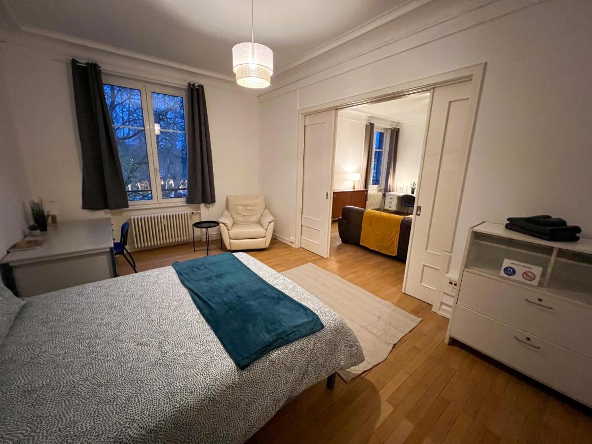 Chambres Privees -Private Room- Dans Un Spacieux Appartement - 100M2 Centre Proche Gare 뮐루즈 외부 사진