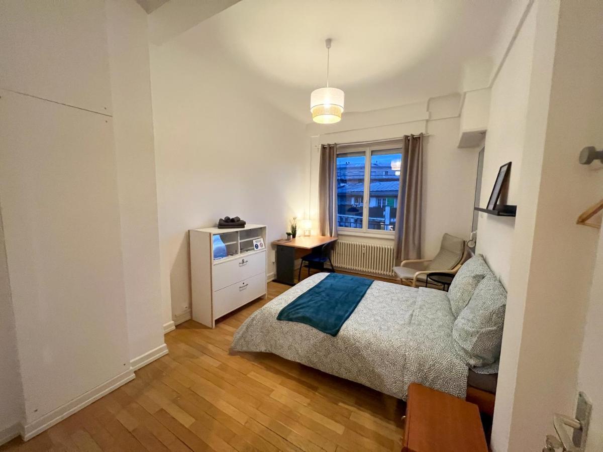 Chambres Privees -Private Room- Dans Un Spacieux Appartement - 100M2 Centre Proche Gare 뮐루즈 외부 사진